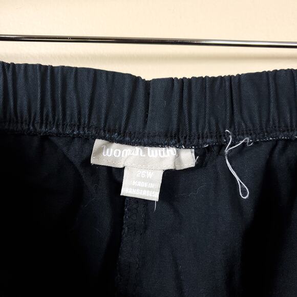 Woman Within Black Straight Leg Pull-on Pants Size 26W - Picture 6 of 8